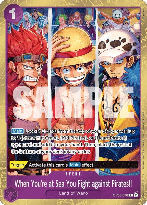 Image for When You're at Sea You Fight against Pirates!! (2025 Pirates League Store Qualifier Winner) (OP05-076) (One Piece Promotion Cards) (OP-PR) - One Piece Card Game