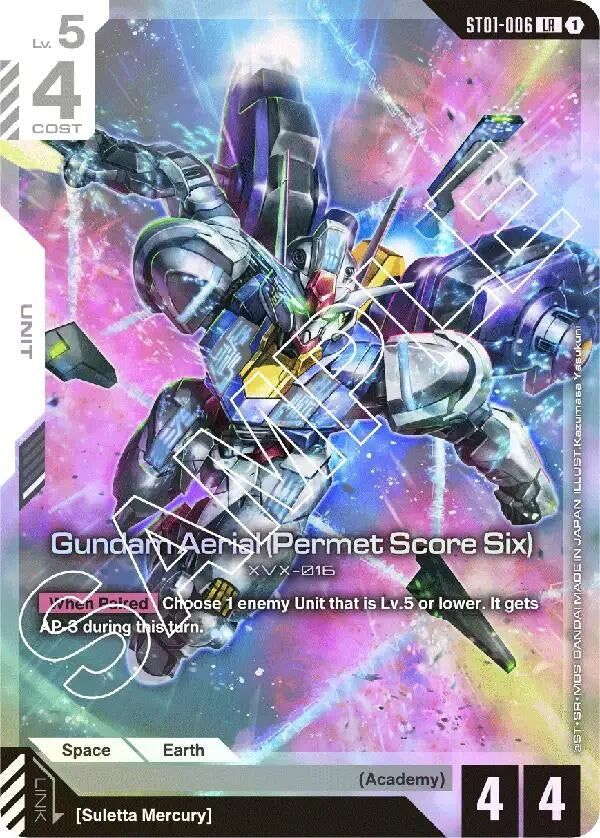 Image for Gundam Aerial (Permet Score Six) (ST01-006) (Starter Deck 01: Heroic Beginnings) (ST01) - Gundam Card Game