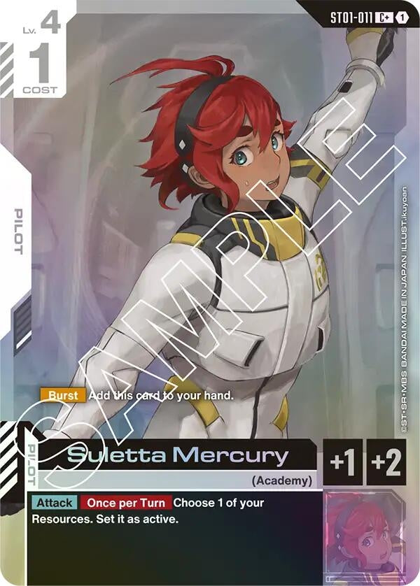 Image for Suletta Mercury (C+) (ST01-011) (Starter Deck 01: Heroic Beginnings) (ST01) - Gundam Card Game