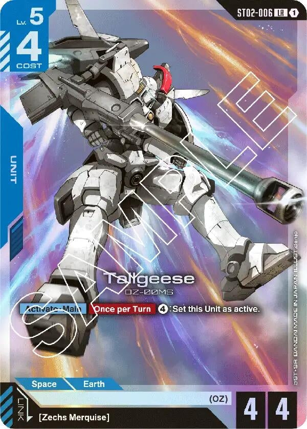 Image for Tallgeese (ST02-006) (Starter Deck 02: Wings of Advance) (ST02) - Gundam Card Game