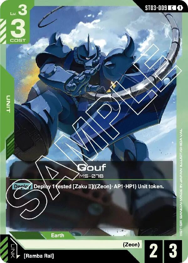 Image for Gouf (ST03-009) (Starter Deck 03: Zeon's Rush) (ST03) - Gundam Card Game