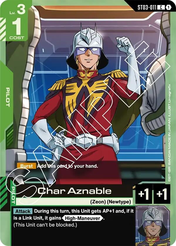 Image for Char Aznable (ST03-011) (Starter Deck 03: Zeon's Rush) (ST03) - Gundam Card Game