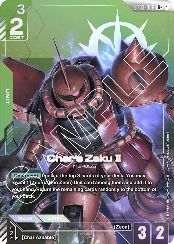 Image for Char's Zaku II (LR+) (ST03-006) (Starter Deck 03: Zeon's Rush) (ST03) - Gundam Card Game