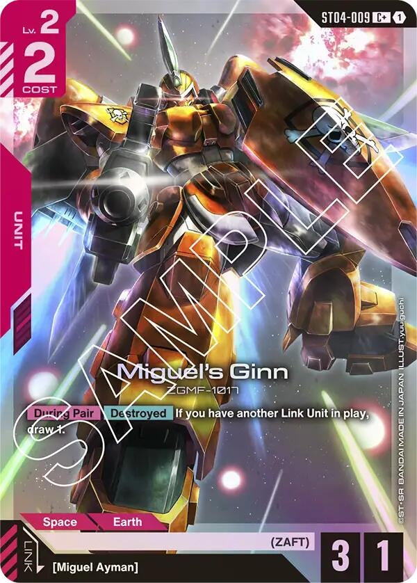 Image for Miguel's Ginn (C+) (ST04-009) (Starter Deck 04: SEED Strike) (ST04) - Gundam Card Game