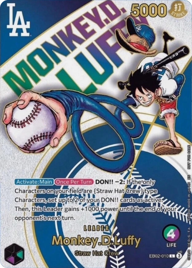 Image for Monkey.D.Luffy (010) (Dodgers x ONE PIECE) (EB02-010) (One Piece Promotion Cards) (OP-PR) - One Piece Card Game