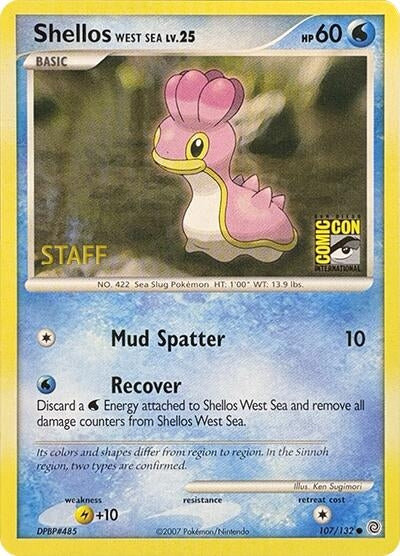 Image for Shellos West Sea (SDCC 2007 Staff) (107/132) (Miscellaneous Cards & Products) (MCAP) - Pokemon