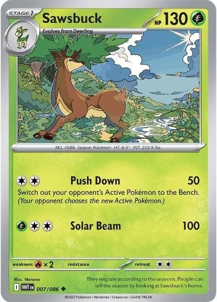 Image for Sawsbuck (007/086) (SV: White Flare) (WHT) - Pokemon