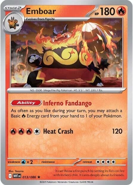 Image for Emboar (013/086) (SV: White Flare) (WHT) - Pokemon