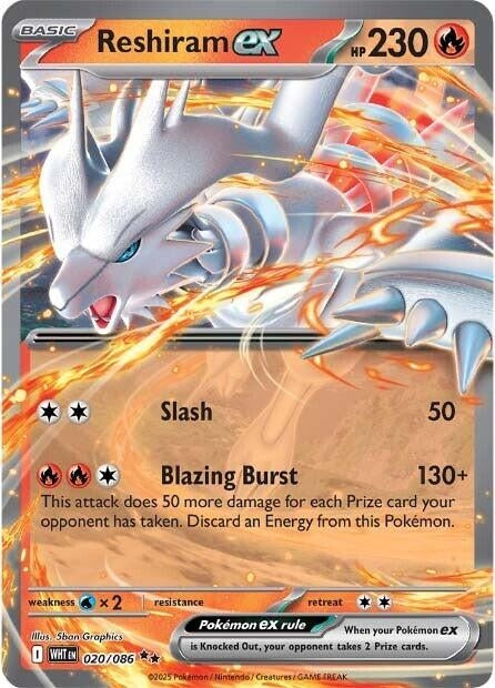 Image for Reshiram ex (020/086) (SV: White Flare) (WHT) - Pokemon
