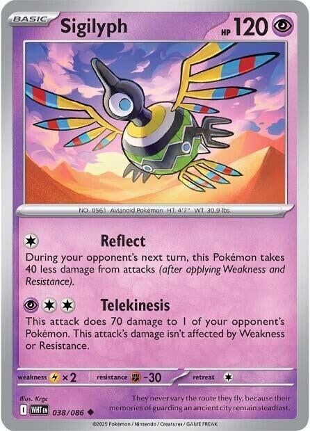 Image for Sigilyph (038/086) (SV: White Flare) (WHT) - Pokemon