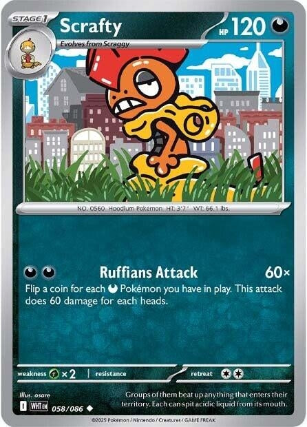 Image for Scrafty (058/086) (SV: White Flare) (WHT) - Pokemon