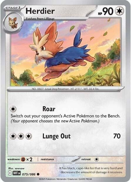 Image for Herdier (075/086) (SV: White Flare) (WHT) - Pokemon