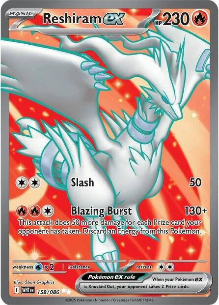 Image for Reshiram ex (158/086) (SV: White Flare) (WHT) - Pokemon