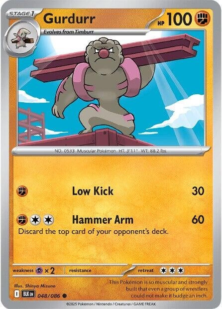 Image for Gurdurr (048/086) (SV: Black Bolt) - Pokemon