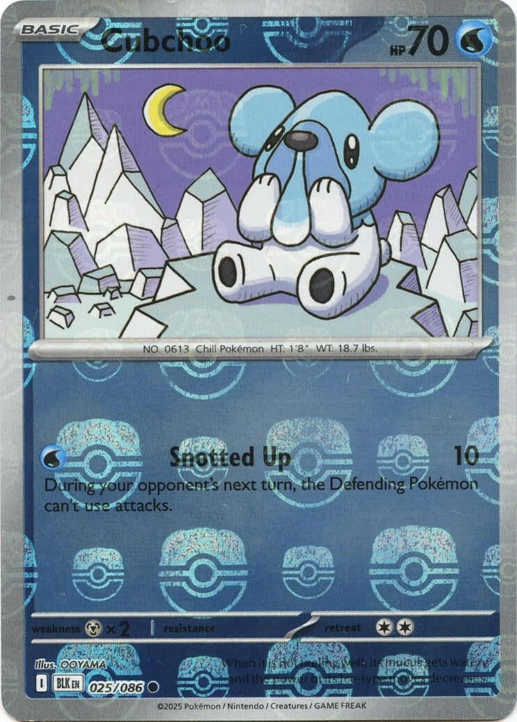 Image for Cubchoo (Master Ball Pattern) (025/086) (SV: Black Bolt) - Pokemon