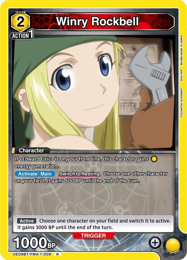 Image for Winry Rockbell (008) (UE09BT/FMA-1-008) (UE09BT: FULLMETAL ALCHEMIST) (UE09BT) - Union Arena