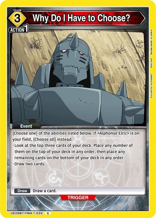 Image for Why Do I Have to Choose? (UE09BT/FMA-1-032) (UE09BT: FULLMETAL ALCHEMIST) (UE09BT) - Union Arena