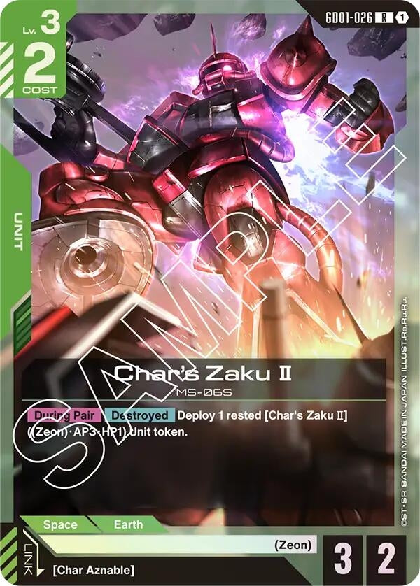 Char's Zaku II (GD01-026) (Newtype Rising)