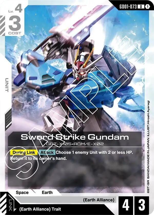 Image for Sword Strike Gundam (GD01-073) (Newtype Rising) (GD01) - Gundam Card Game