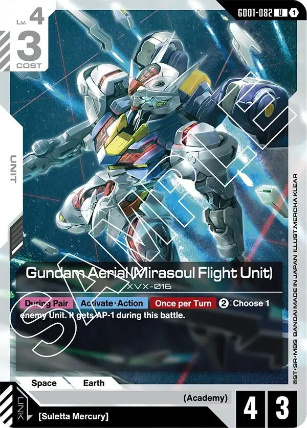 Image for Gundam Aerial (Mirasoul Flight Unit) (GD01-082) (Newtype Rising) (GD01) - Gundam Card Game