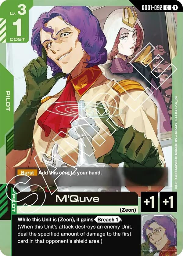 Image for M'Quve (GD01-092) (Newtype Rising) (GD01) - Gundam Card Game