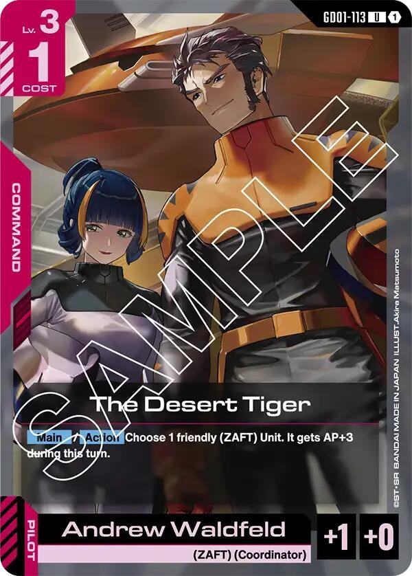 Image for The Desert Tiger (GD01-113) (Newtype Rising) (GD01) - Gundam Card Game