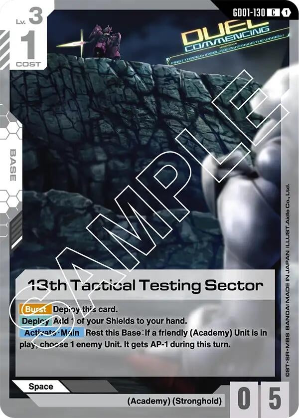 Image for 13th Tactical Testing Sector (GD01-130) (Newtype Rising) (GD01) - Gundam Card Game