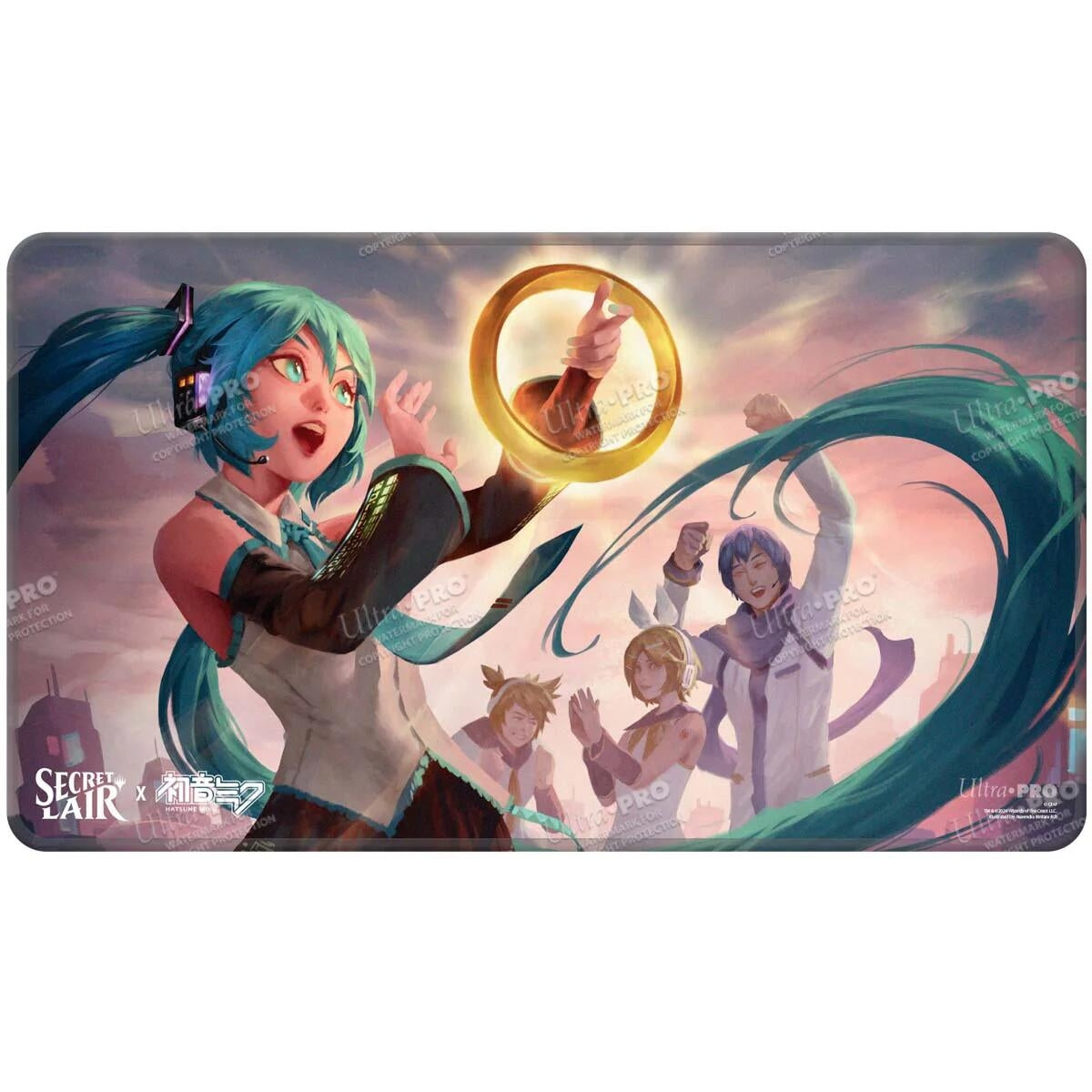 Image for Secret Lair Hatsune Miku Stitched Edge Playmat for Magic: The Gathering - (Summer) Sol Ring - Playmats