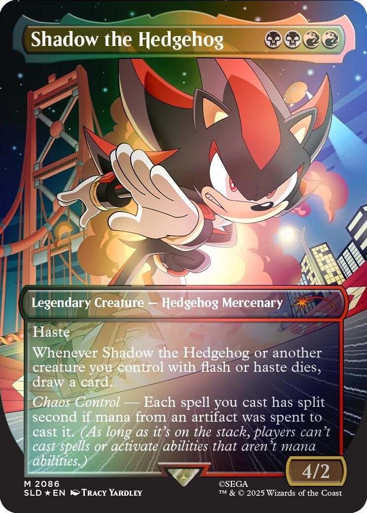 Shadow the Hedgehog (Rainbow Foil) (2086) (Secret Lair Drop Series)