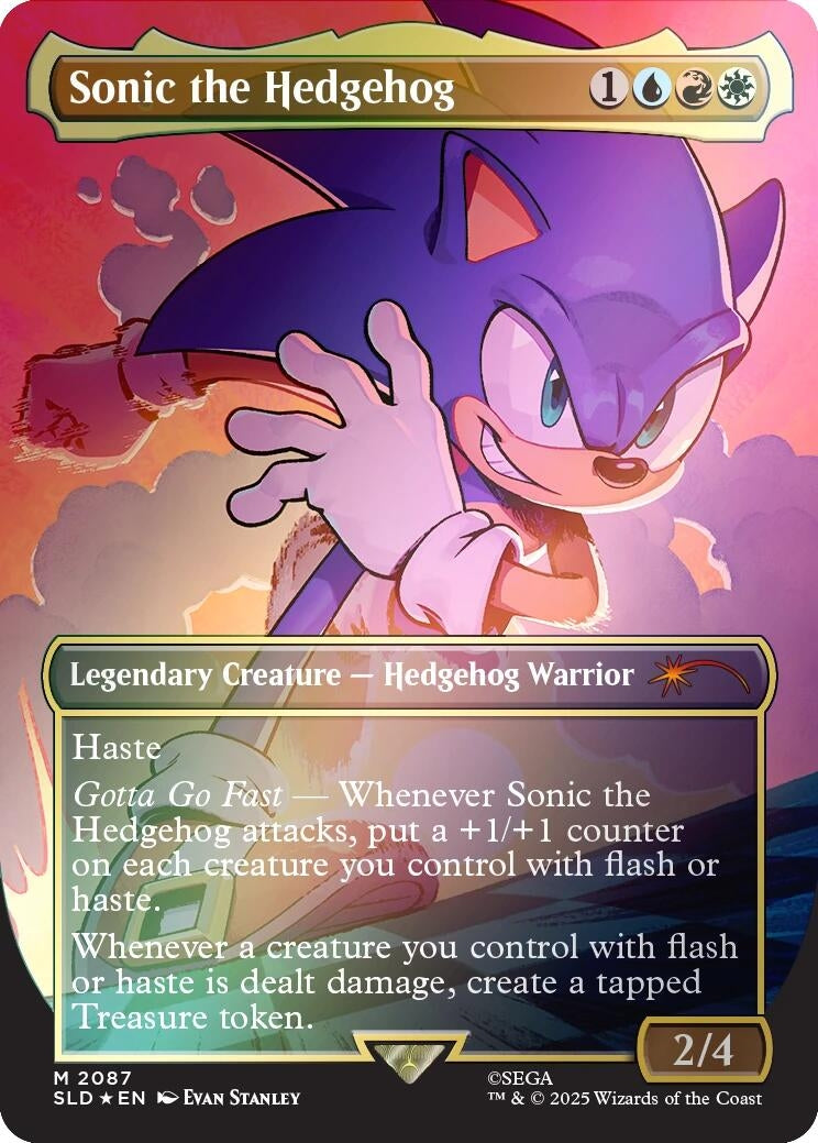 Sonic the Hedgehog (Rainbow Foil) (2087) (Secret Lair Drop Series)