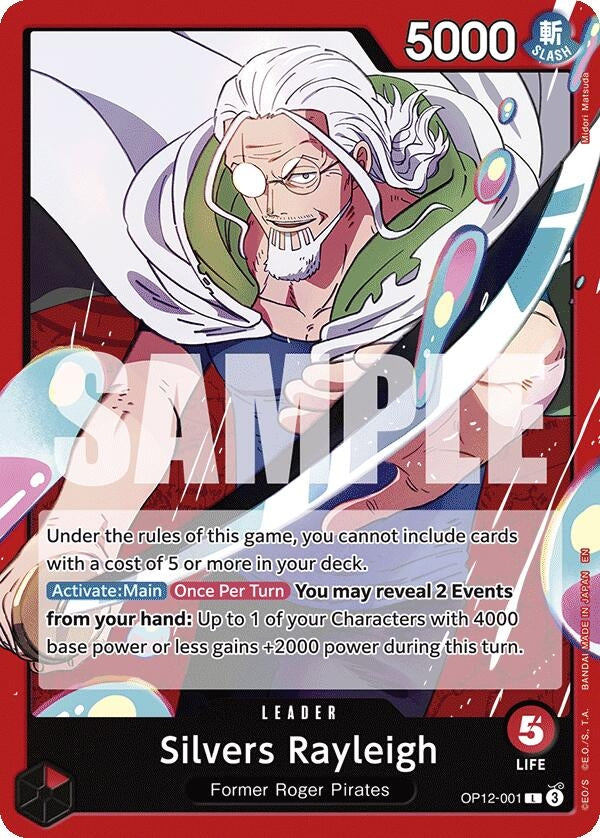 Image for Silvers Rayleigh (OP12-001) (Legacy of the Master) (OP12) - One Piece Card Game
