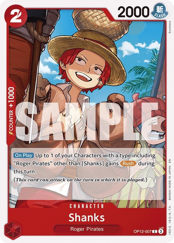 Image for Shanks (007) (OP12-007) (Legacy of the Master) (OP12) - One Piece Card Game