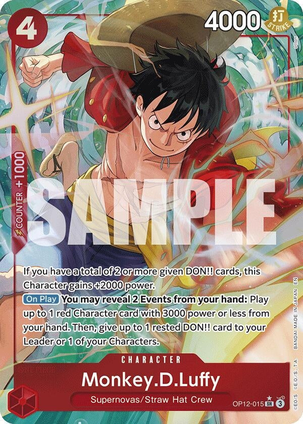 Image for Monkey.D.Luffy (Alternate Art) (OP12-015) (Legacy of the Master) (OP12) - One Piece Card Game