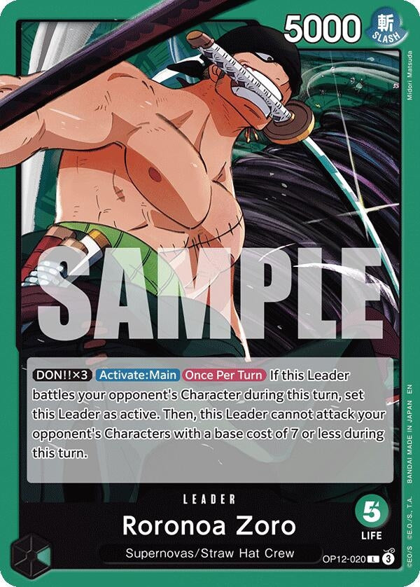 Image for Roronoa Zoro (020) (OP12-020) (Legacy of the Master) (OP12) - One Piece Card Game