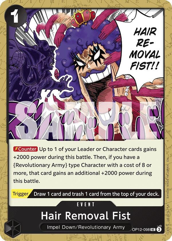 Image for Hair Removal Fist (OP12-098) (Legacy of the Master) (OP12) - One Piece Card Game