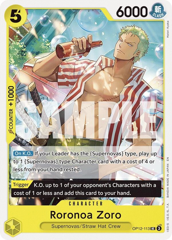 Image for Roronoa Zoro (113) (OP12-113) (Legacy of the Master) (OP12) - One Piece Card Game