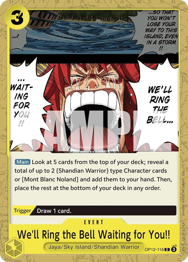 Image for We'll Ring the Bell Waiting for You!! (OP12-116) (Legacy of the Master) (OP12) - One Piece Card Game