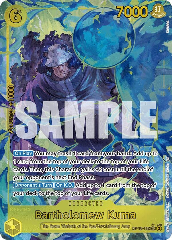 Image for Bartholomew Kuma (Alternate Art) (OP12-119) (Legacy of the Master) (OP12) - One Piece Card Game
