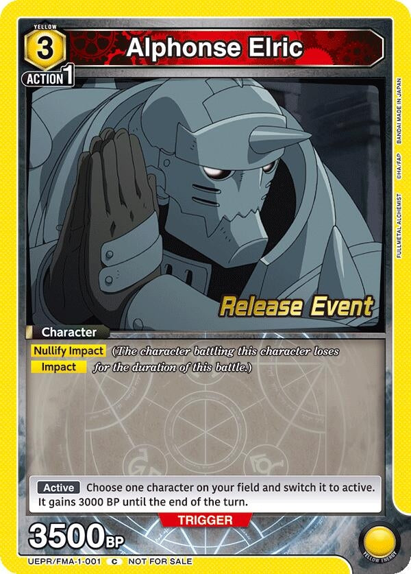 Image for Alphonse Elric (001) (UEPR/FMA-1-001) (UE09BT: FULLMETAL ALCHEMIST Release Event Cards) (UE09BT_RE) - Union Arena