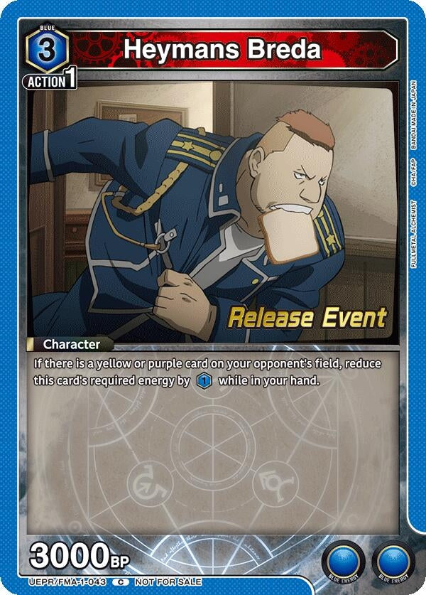 Image for Heymans Breda (UEPR/FMA-1-043) (UE09BT: FULLMETAL ALCHEMIST Release Event Cards) (UE09BT_RE) - Union Arena