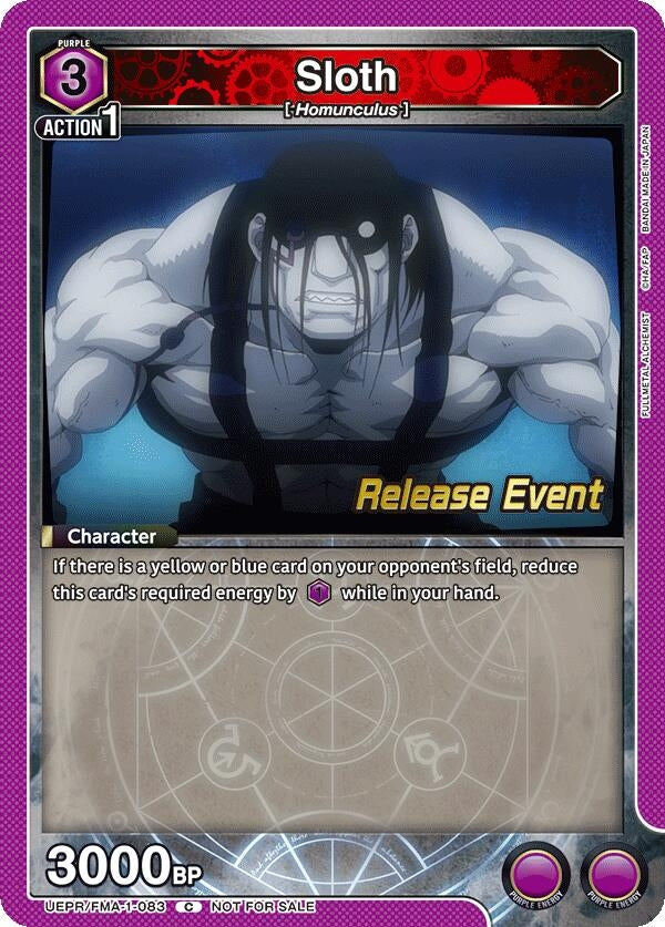Image for Sloth (UEPR/FMA-1-083) (UE09BT: FULLMETAL ALCHEMIST Release Event Cards) (UE09BT_RE) - Union Arena