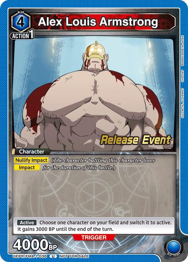 Image for Alex Louis Armstrong (036) (UEPR/FMA-1-036) (UE09BT: FULLMETAL ALCHEMIST Release Event Cards) (UE09BT_RE) - Union Arena