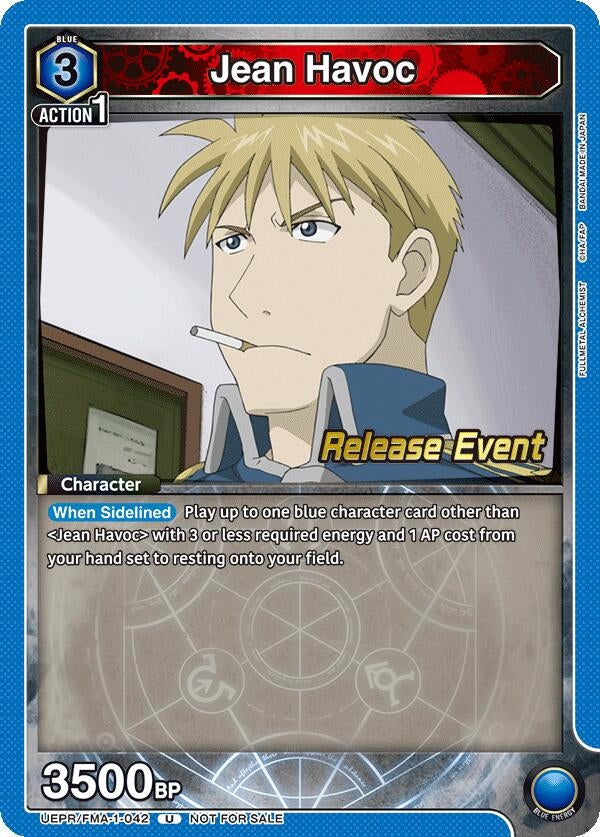 Image for Jean Havoc (UEPR/FMA-1-042) (UE09BT: FULLMETAL ALCHEMIST Release Event Cards) (UE09BT_RE) - Union Arena