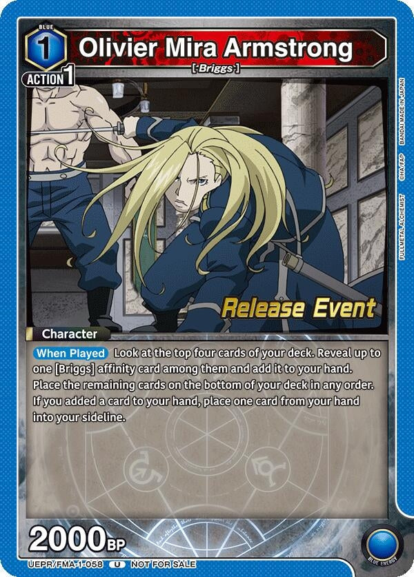 Image for Olivier Mira Armstrong (058) (UEPR/FMA-1-058) (UE09BT: FULLMETAL ALCHEMIST Release Event Cards) (UE09BT_RE) - Union Arena