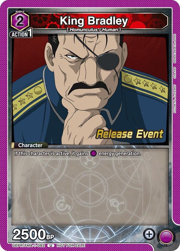 Image for King Bradley (092) (UEPR/FMA-1-092) (UE09BT: FULLMETAL ALCHEMIST Release Event Cards) (UE09BT_RE) - Union Arena