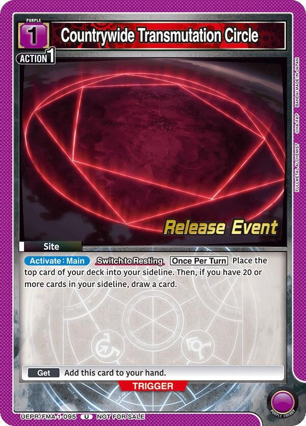 Image for Countrywide Transmutation Circle (UEPR/FMA-1-095) (UE09BT: FULLMETAL ALCHEMIST Release Event Cards) (UE09BT_RE) - Union Arena