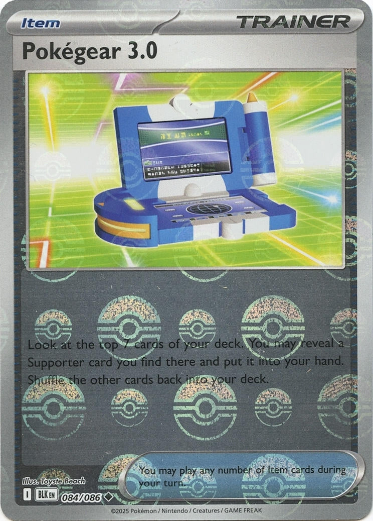 Image for Pokegear 3.0 (Poke Ball Pattern) (084/086) (SV: Black Bolt) - Pokemon