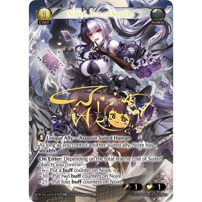 Image for Noire, Ace of Spades (CSR) (078) (Distorted Reflections) - Grand Archive TCG