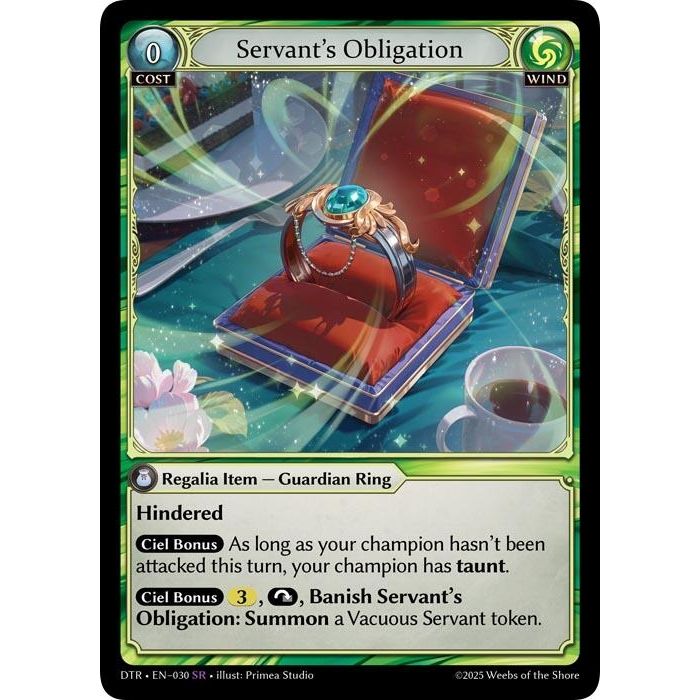 Image for Servant's Obligation (030) (Distorted Reflections) - Grand Archive TCG