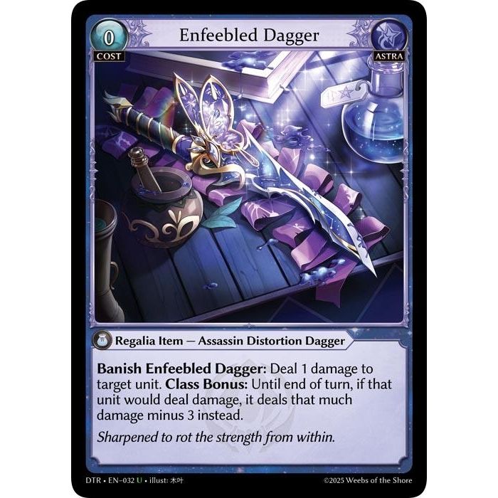 Image for Enfeebled Dagger (032) (Distorted Reflections) - Grand Archive TCG